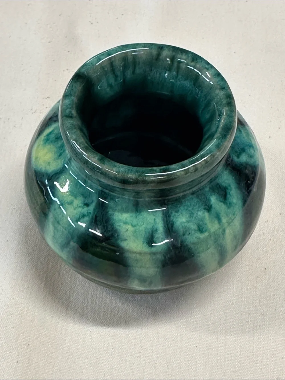 1978 Studio Pottery Vase drip goaze